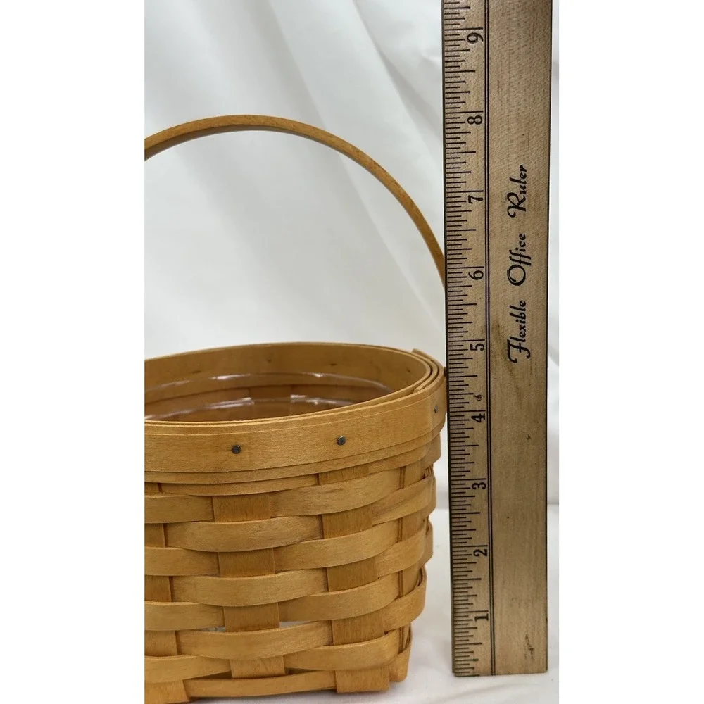 Longaberger 2002 Handled Hand Woven Basket 6.5